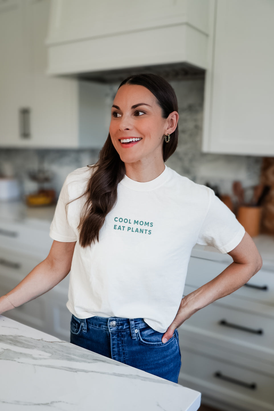 Cool Moms Eat Plants Boxy Crop Tee