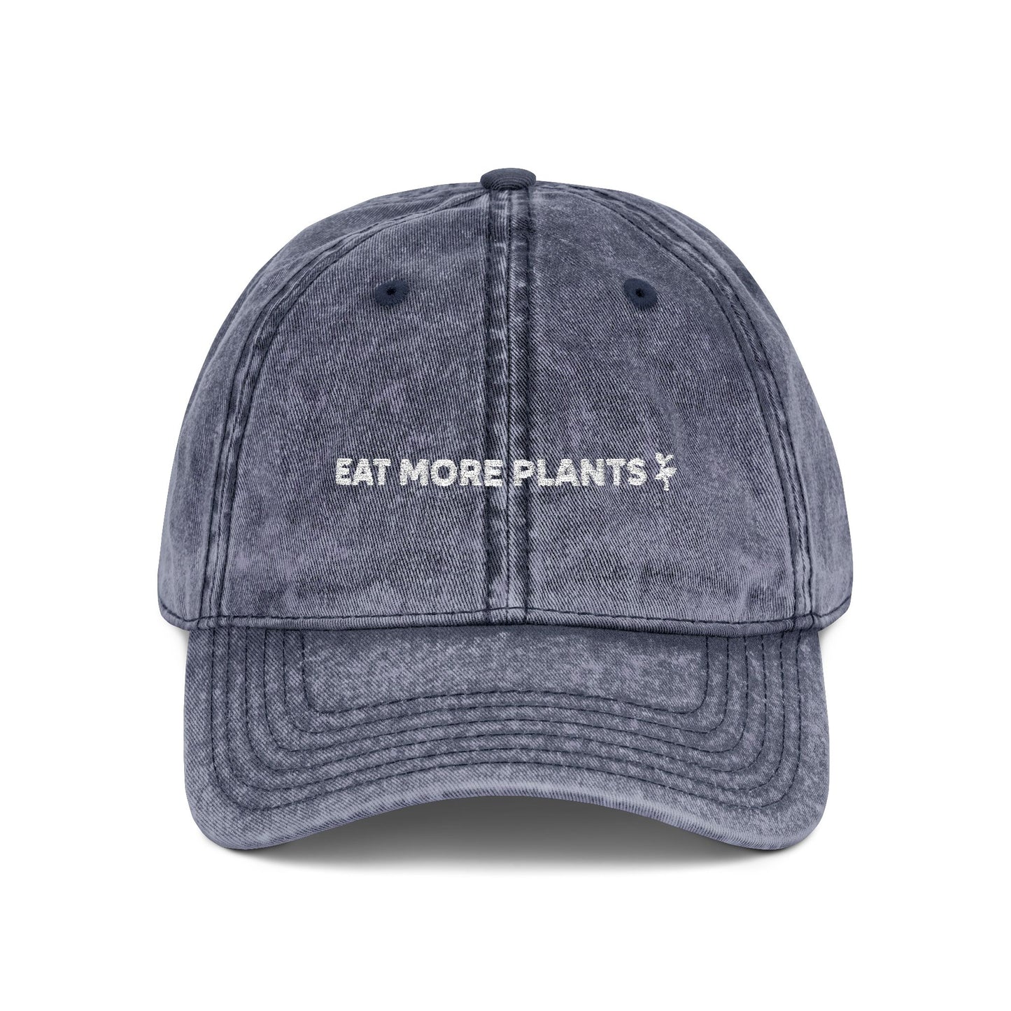 Embroidered Vintage Cap - Eat More Plants Hat