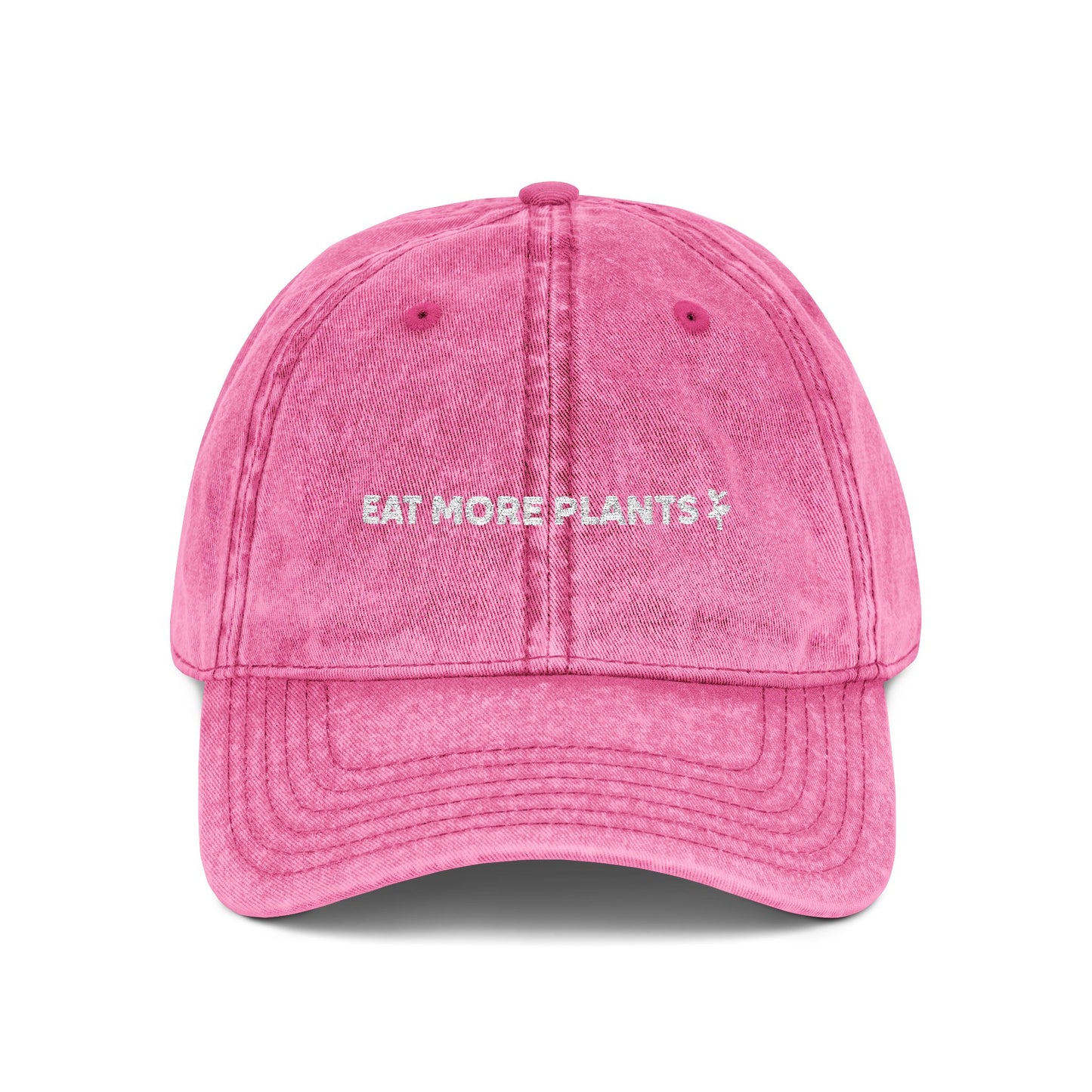 Embroidered Vintage Cap - Eat More Plants Hat