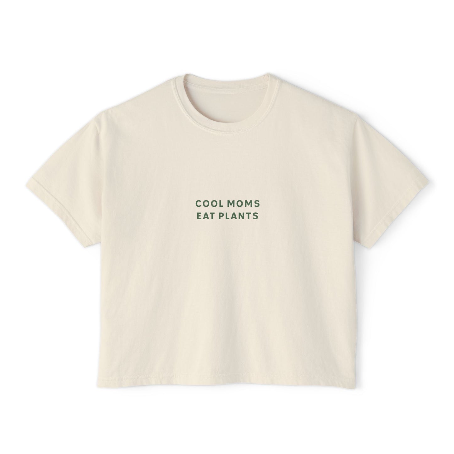 Cool Moms Eat Plants Boxy Crop Tee